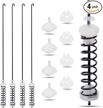 4Pcs Washer Suspension Rod Kit For Amana NTW4605EW0 NTW4516FW1 NTW4516FW2 | NTW4516FW3, WTW4800BQ0, WTW4800BQ1, WET4027HW0, WTW4616FW2, WTW4815EW0, WTW4815EW1, 7MWGT4027HW0, 7MWGT4027HW1, 7MWTW1500EM0
