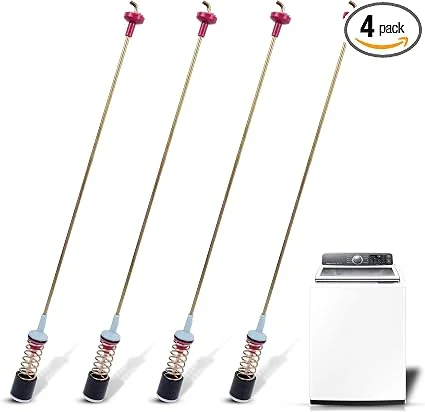 4pc Washer Suspension Rod Damper Assembly Replaces DC97-05280S For Samsung WA48J7700AW/A2 WA48H7400AP/A2 WA48H7400AW/A2 WA48J7770AP/A2 WA50F9A6DSW/A2 WA50F9A7DSP/A2 WA48J7770AW/A2 WA50F9A7DSP/A2
