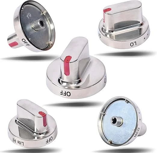 AZ4U 5 Pcs Gas Range Stove Burner Knobs Dial Knob Replacement DG64-00472B | NX58F5500SS, NX583G0VBSR, NX58F5300SS, NX58F5500SS/AA, NX583G0VBSR/AA, NX58F5300SS/AA, NX583G0VBSR/AC
