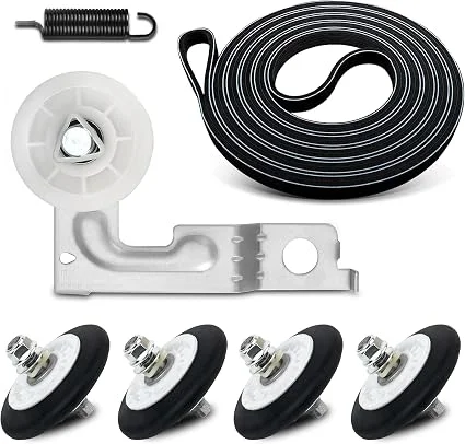 AZ4U Dryer Repair Kit Drum Roller Belt Idler Pulley for LG DLE7177WM | DLE7177RM, DLE4970W, DLE4801W, DLE1310W, DLE2515S, DLE2301R, DLE2301W, DLE2101W, DLE2512W, DLE2701V, DLE2522W